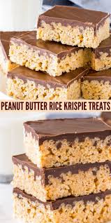 Peanut Butter Rice Krispie Treats In 2021 Peanut Butter Rice Krispie Treats Rice Krispie Treats Butter Rice