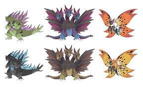 I Made Gigantamax Forms For Tyranitar Hydreigon Amp Volcarona That Are Based Off Of Godzilla King Ghidorah Amp Mothr Pokemon Pokemon Breeds Pokemon Project