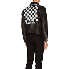 Black And White Checkered Leather Jacket Enfants Riches Deprimes Checker Board Print Leather Jacket 3 945 Liked On Polyvore Featuring Leather Sleeve Jacket Mens Zip Up Jackets Leather Jacket Men