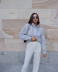 How To Wear Gray Hoodie Casual Aesthetic Grey Hoodie Joggers Womens Womens Sweatpants