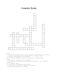 Neither is dominant over the other. Genetics Crossword