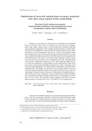 Penyelenggaraan rapat koordinasi dan konsultasi skpd. Pdf Optimization Of Cocoa Nib Roasting Based On Sensory Properties And Colour Using Response Surface Methodology