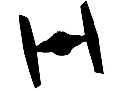 Star Wars Tie Fighter Silhouette Decal On Etsy 5 00 Star Wars Silhouette Star Wars Stencil Star Wars Prints