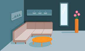 Interior Of The Living Room Vector Banner Design Of A Cozy Room Living Room Vector Cozy Room Room