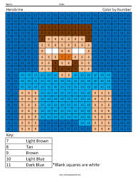 herobrine color by number coloring squared