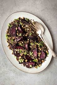 Beet Walnut Lentil Salad Dishing Up The Dirt In 2020 Lentil Salad Restaurant Recipes Famous Salad Dishes