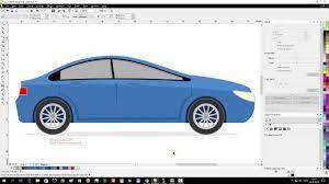 The left, and right line : Coreldraw Tutorial Draw A Flat Car Youtube