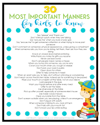 30 Most Important Manners For Kids To Know Manners For Kids Confidence Kids Kids And Parenting