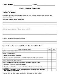 Peer Review Worksheet Checklist Peer Review Essay Examples Peer