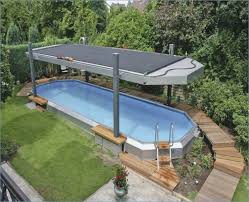 Pool In The Small Garden Self Build Build Garden Small Swimming Pools Backyard Pool Canopy Backyard Pool