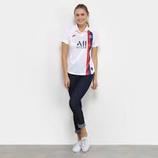 189 reais con 90 centavos r$ 189, 90. Camisa Paris Saint Germain Third 19 20 S NÂº Torcedor Nike Feminina Branco Vermelho Netshoes