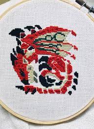 Free stitching pattern creator and generator. Cross Stitch I Made Of My Favorite Monster Since Mhf Monsterhunter