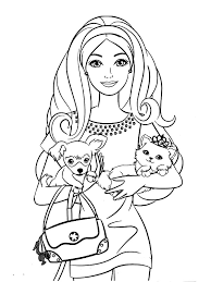 Coloriage de barbie qui nage avec un dauphin barbie. Coloriage Barbie 20 Superbes Images A Colorier Gratuitement