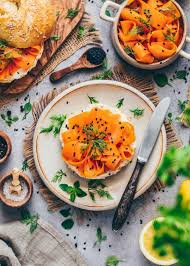 Karottenlachs Auf Bagel Karotten Rezeptideen Lachs