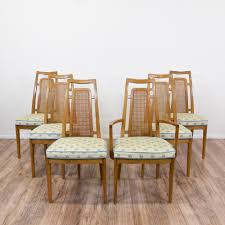 These Mid Century Modern Drexel Dining Chairs Are Featured In A Solid Wood With An Oak Finish Each Side Chair Has A Comf Dining Chairs Chair Vintage Furniture