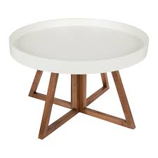 Kate And Laurel Avery 30 Inch Round Coffee Table White And Walnut Brown More Info Could Be Found At Coffee Table Wood Round Coffee Table Small Coffee Table