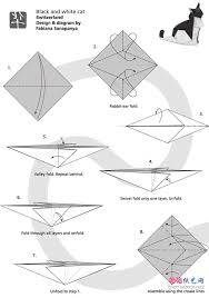 fabianasanapanya手工折纸黑白猫的折法图片步骤1 m saysay net origami diagrams origami white cat