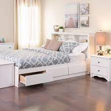 Queen Mate S Platform Storage Bed With 6 Drawers White Prepac Small Room Bedroom Girl Bedroom Decor Room Ideas Bedroom