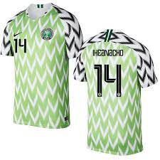 His jersey number is 14. Nigeria Fifa World Cup 2018 Home Kelechi Iheanacho 14 Shirt Soccer Jersey Dosoccerjersey Shop
