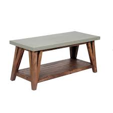 All shapes and styles of glass coffee tables at discount prices, most with free shipping. 36 Brookside Coffee Table Concrete Coated Top And Wood Light Gray Brown Alaterre Furniture Target