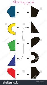 Geometric Shapes Set To Find The Correct Shadow The Matching Educational Kid Game To Compare And Connect Objects An Geometric Shapes Shapes For Kids Geometric