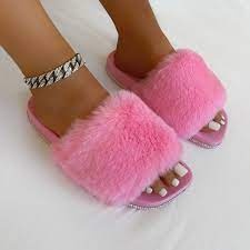 Ugg womens oh yeah slide beverly pink size 6. Candyfloss Candy Pink Fluffy Faux Fur Slippers