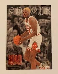The card has a very simple design with the majority of it consumed by rodman in his blue pistons uniform. Dennis Rodman 1995 96 Fleer Ultra 337 Encore Basketball Card Bulls The Worm Ebay
