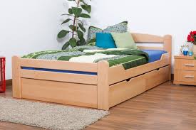 Bett 120x200 weiss mit schubladen kaufen bett 120x200 weiss. Jugendbett Easy Premium Line K4 Inkl 2 Schubladen Und 1 Abdeckblende 120 X 200 Cm Buche Vollholz Massiv Natur