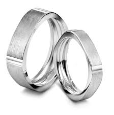 Square Plain Platinum Love Bands Without Diamonds Jl Pt 594 Couple Wedding Rings Unusual Engagement Rings Platinum Wedding Rings