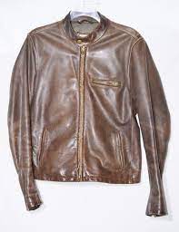 Ezra Fitch Brown Leather Jacket Xl Cafe Racer Motorcycle Abercrombie Rare Cafe Racer Clothing Leather Jacket Brown Leather Jacket