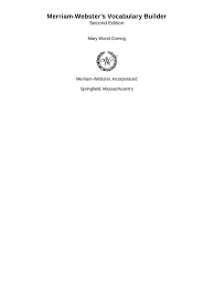 Compare 2 thessalonians 3:4 ). Mary W Cornog Merriam Webster S Vocabulary Builders Crime Violence Crime Thriller