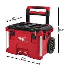 Milwaukee 22 In Packout Modular Tool Box Storage System 233663 The Home Depot Rolling Tool Box Portable Tool Box Tool Box Storage