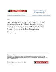 Money laundering is something some criminals do to hide the money they make from crimes. Pdf Anti Money Laundering Aml Regulation And Implementation In Chin Mirzosharif Sharipov Academia Edu