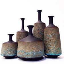 Gres Moderne Architectural Poterie Vases Ceramique Gres Mi Siecle Decor Moderne Vase Noir Fabrique Sur Comman Vase En Ceramique Poterie Ceramique Art Ceramique