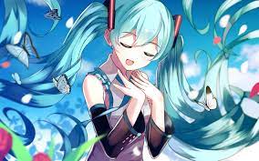 Download Wallpapers Miku Hatsune Artwork Vocaloid Butterflies Girl With Butterflies Hatsune Miku Manga Besthqwallpapers Com Hatsune Miku Anime Wallpaper Anime