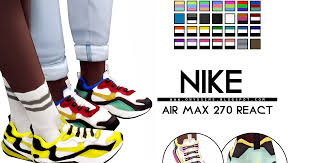Vincent staples x converse sneakers for the sims 4 nike x virgil abloh air jordan 1 (male) shoes for the sims 4 supreme x vans ss18 shoes for the sims 4 … New Nike Air Max 270 React Sneakers For Your Teens Ya Adults And Elders Available In 28 Swatches For Both Men And Sims 4 Cc Shoes Sims 4 Men Clothing Sims 4