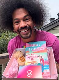 Excited to be part of the @threads book club! Enjoying reading SAY YOU'LL  REMEMBER ME by Abby Jimenez in anticipation of the virtual talk 📚 Book  clubs are beautiful book joy! ✨