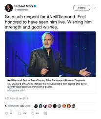 Singer Neil Diamond And Dj David Kid Jensen Reveal Parkinson S Diagnoses