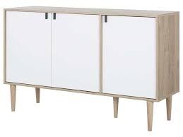 Buffet 3 Portes Nelson Coloris Blanc Bois Vente De Buffet Bahut Vaisselier Conforama Vaisselier Mobilier De Salon Rangement