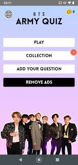 Download bts quiz for true army 1.69 latest version apk by callnet for android free online at apkfab.com. Bts Army Quiz 1 6 1 Download For Android Apk Free