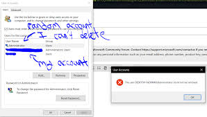 Click on the microsoft account you want to delete. Random Administrator Account That I Can Not Delete Microsoft Community