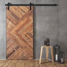 Reclaimed Wood Malibu Barn Door With Installation Hardware Kit Wood Barn Door Barn Doors Sliding Barn Door Designs