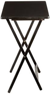 Lot 4 vintage snack tv table dinner trays retro mid century modern stand folding tray. Mainstays Walnut 5 Piece Folding Tv Tray Table Set 4 Trays 1 Stand 19x15x26 Inch Walmart Com Walmart Com