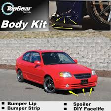 For Hyundai Accent Verna Bumper Lip Lips Front Spoiler Deflector For Topgear Friends Car Tuning Body Kit Strip Skirt Auto Replacement Parts Car
