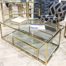 60.17 kb, 445 x 445. Lucia Gold Glass Multi Shelf Coffee Table Picture Perfect Home