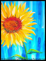 Sunflower Saratoga Paint And Sip Studio The Middle Of The Sunflower Should Be Brown Not Red Painting Wine Painting Sunflower Painting