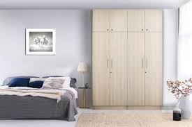 The wood grain on the drawers. Straight Line Hinged Wardrobe With Loft Best Prices On Sleek Modular Kitchens Wardrobes Bespoke Decor Kochi Thrissur