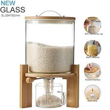 Flour And Cereal Container 5l 8l Rice Dispenser Creative Glass Food Storge Contain Cereal Containers Airtight Food Storage Containers Rice Container Storage