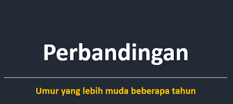 Diketahui umur ayah lebih muda dari umur paman jika jumlah umur ayah dan paman lebih dari 82 tahun umur paman yang mungkin adalah. Soal Perbandingan Dengan Umur Lebih Muda Beberapa Tahun Solusi Matematika
