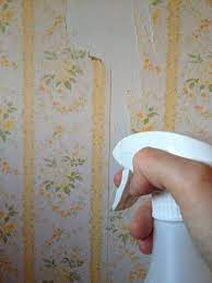 Easy All Natural Wallpaper Removal Tip Use Vinegar And Hot Water Removing Old Wallpaper Diy Wallpaper Remove Wallpaper Glue